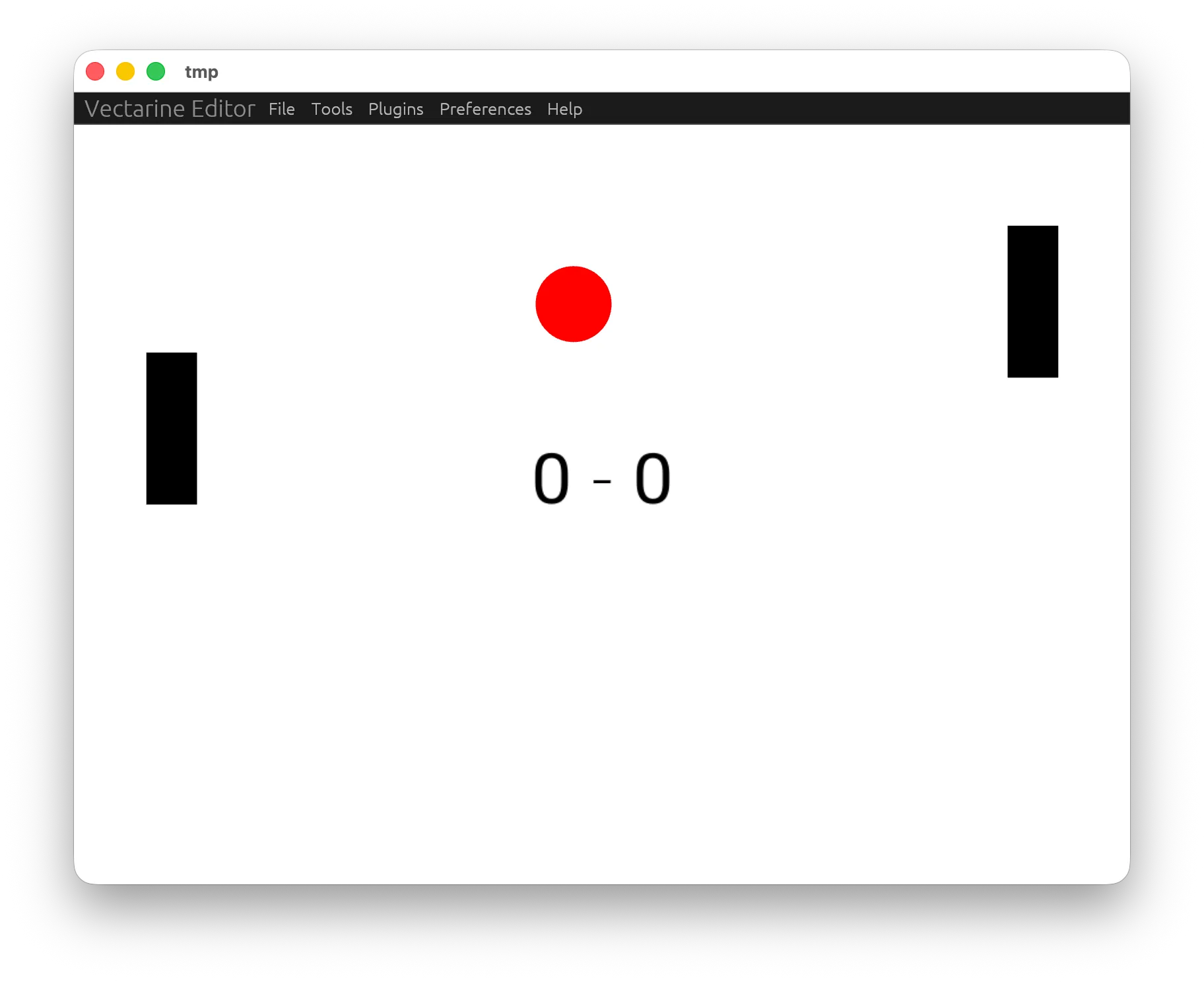 Pong Game made with Vectarine